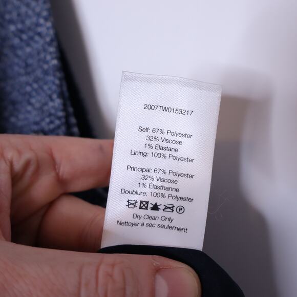 VERONICA BEARD Arezzo Skirt Navy Blue Tweed Textured Mini Length Women's 6 - Picture 10 of 12